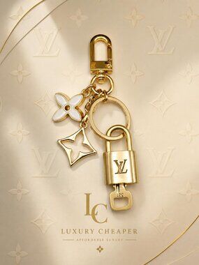 Authentic Louis Vuitton Gold Padlock 🔒 Key Set w/ Unbranded Bag Charm